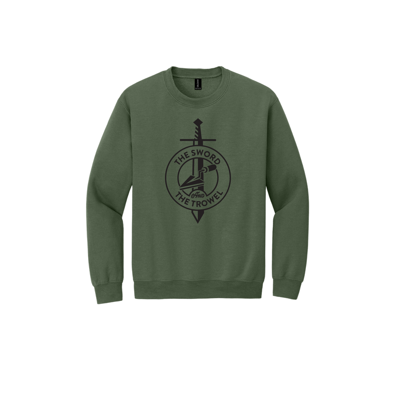  The Sword and the Trowel Crew Neck [Olive Green]