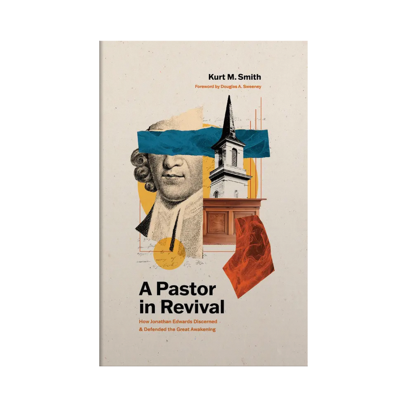 Book cover of 'A Pastor in Revival' by Kurt M. Smith with artistic elements on a beige background