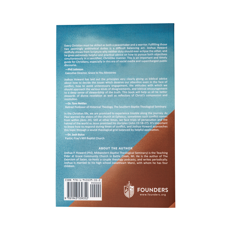 Back cover of a book with text and a logo on a white background