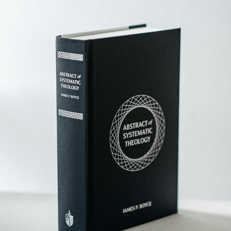 Book titled 'Abstract of Systematic Theology' on a white background
