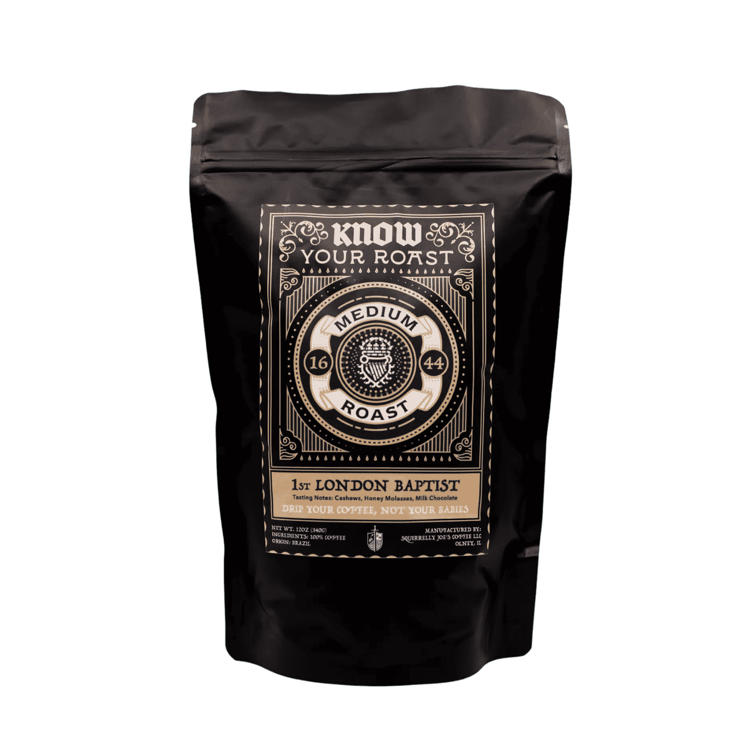 Bag of Know Your Roast Coffee: 1st London Baptist (1644) Medium Roast Coffee