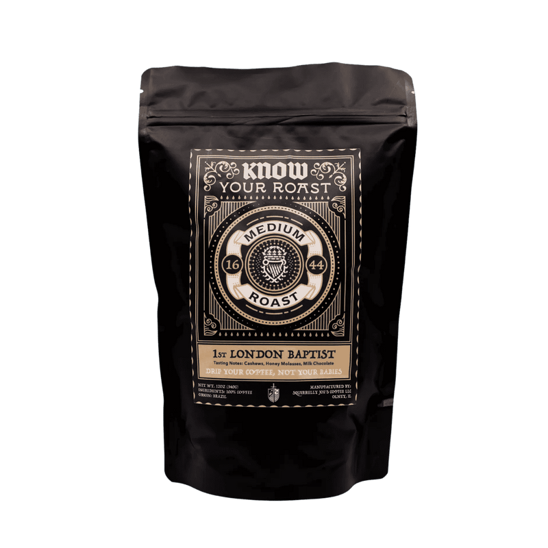 Bag of Know Your Roast Coffee: 1st London Baptist (1644) Medium Roast Coffee