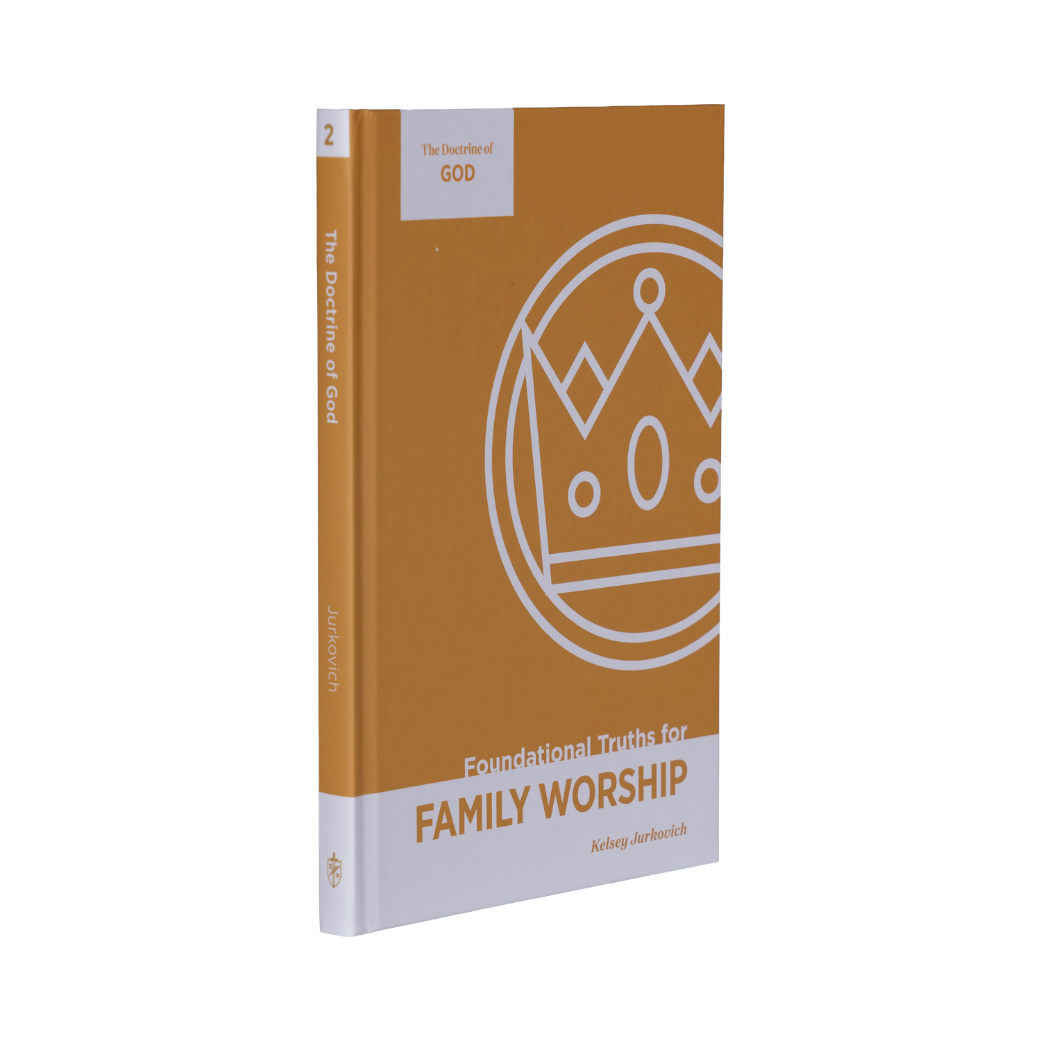 Book titled 'Foundational Truths for Family Worship' with a crown symbol on a white background