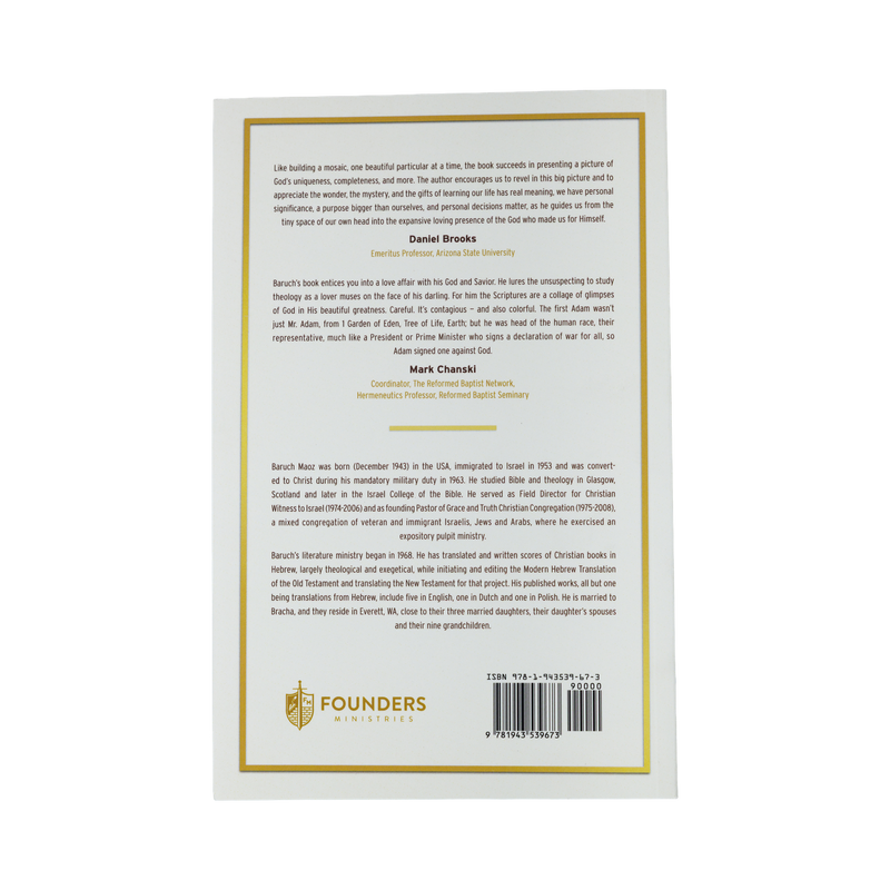 Back cover of a book with text and a logo on a white background