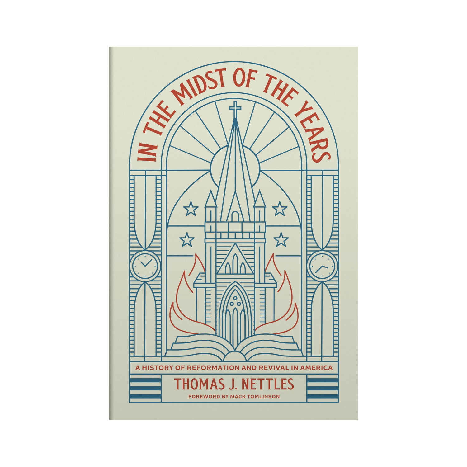 Book cover of 'In the Midst of the Years' with a cathedral design on a beige background
