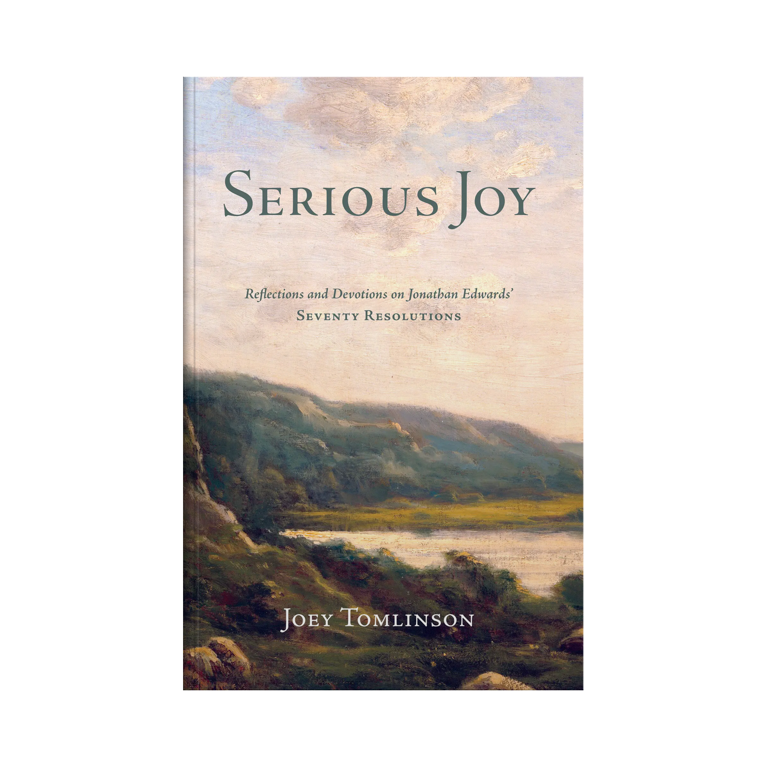Book cover of 'Serious Joy' by Joey Tomlinson with a scenic landscape illustration.