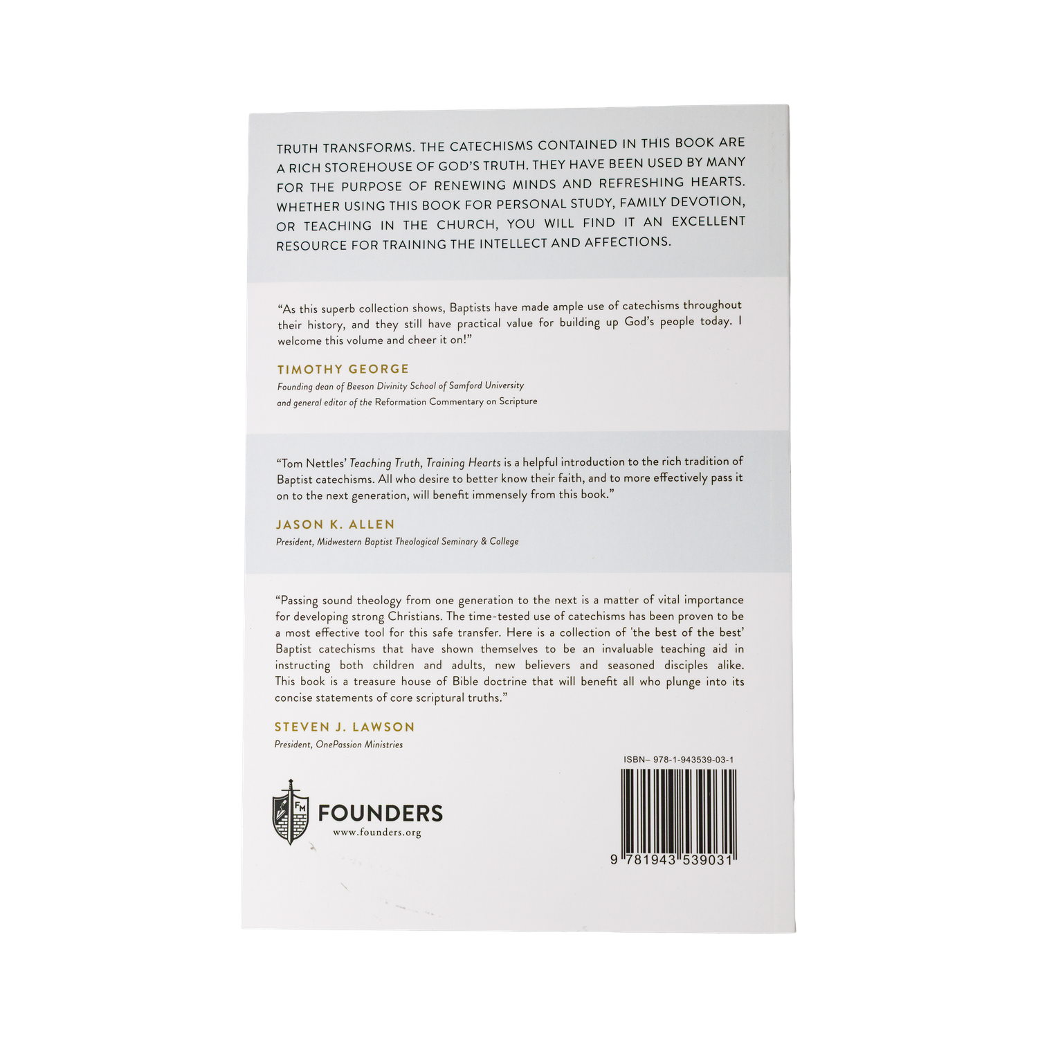 Back cover of a book with text and a barcode on a white background
