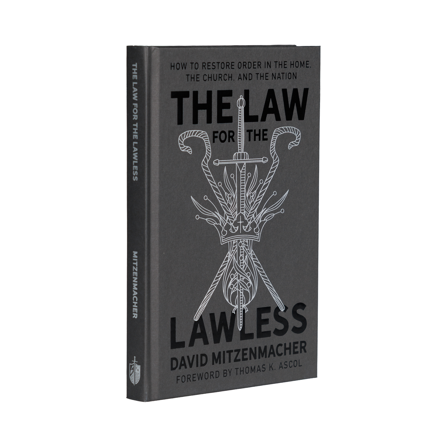 Book titled 'The Law for the Lawless' by David Mitzenmacher on a white background