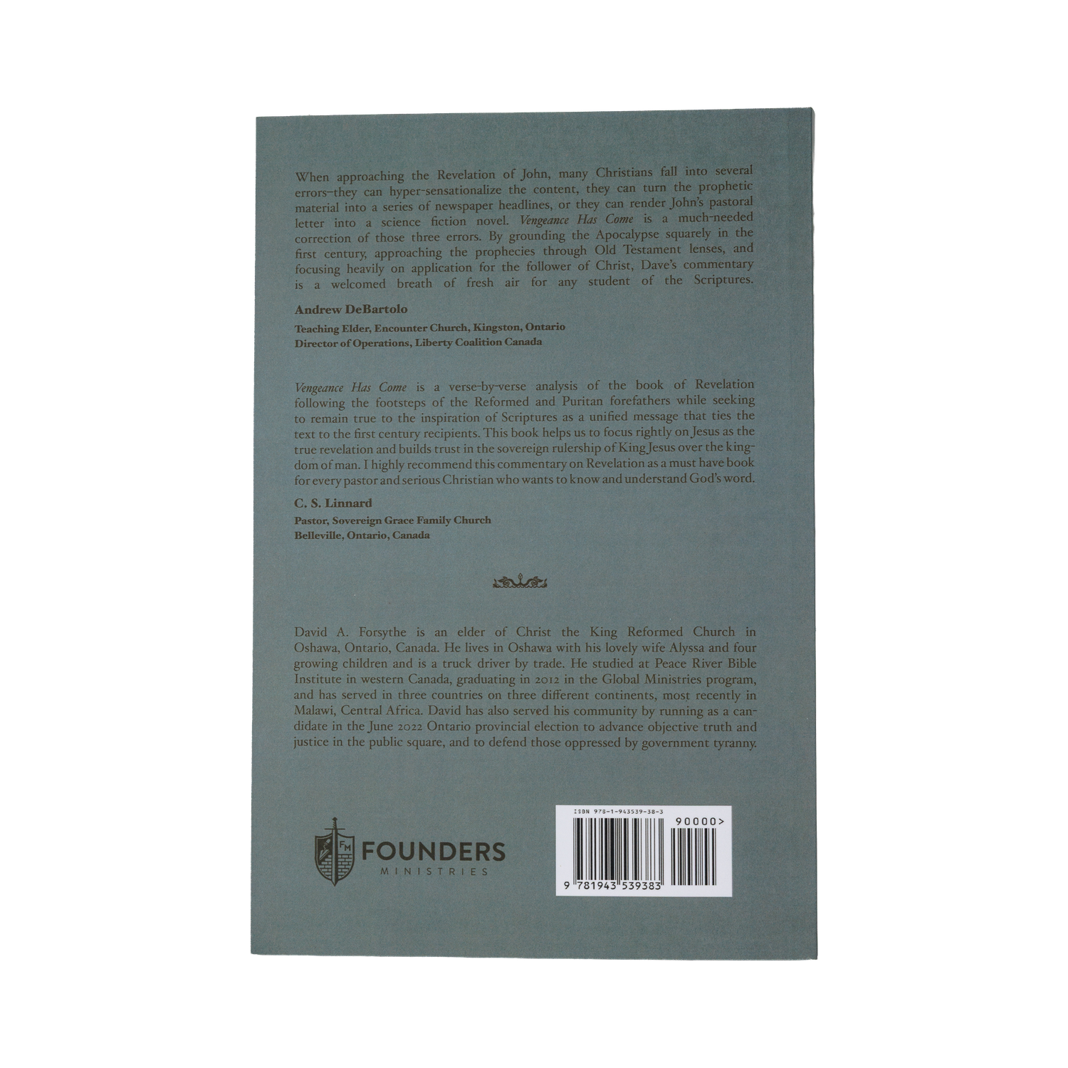 Back cover of a book with text and a barcode on a white background